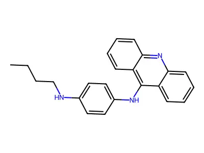 Acridine, 9-(p-(butylamino)anilino)- structure