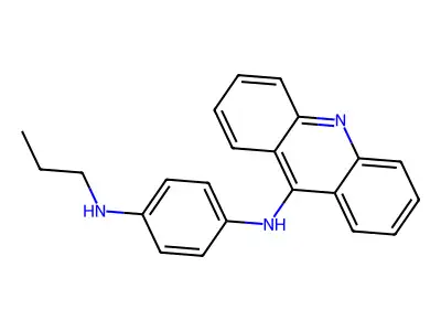 Acridine, 9-(p-(propylamino)anilino)- structure