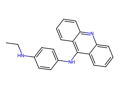 Acridine, 9-(p-(ethylamino)anilino)- structure