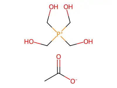 phosphonium, tetrakis(hydroxymethyl)-, acetate (salt) structure