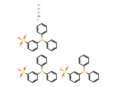 Chlorotris(diphenylphosphinobenzene-3-sulfonate)rhodium (I) structure