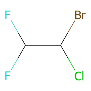 1-Bromo-1-chloro-2,2-difluoroethene structure