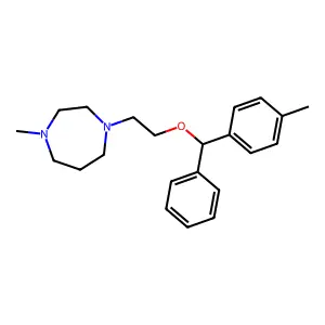 1H-1,4-Diazepine, hexahydro-4-methyl-1-(2-((alpha-(p-tolyl)benzyl)oxy)ethyl)- structure