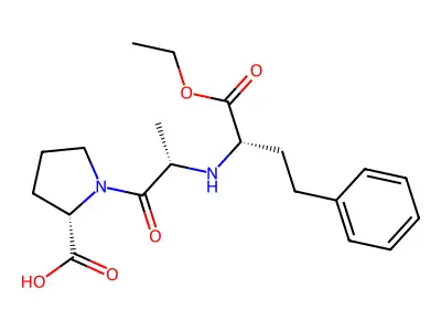 1-(2-{[1-(Ethoxycarbonyl)-3-phenylpropyl]amino}propanoyl)proline maleate structure