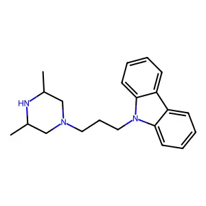 9-[3-(3,5-Dimethyl-1-piperazinyl)propyl]carbazole structure