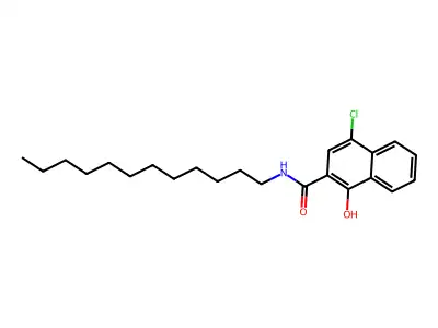 4-Chloro-N-dodecyl-1-hydroxynaphthalene-2-carboxamide structure