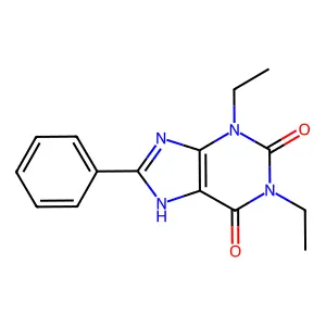 1,3-Diethyl-8-phenylxanthine structure