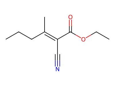 2-Hexenoic acid,2-cyano-3-methyl-, ethyl ester structure
