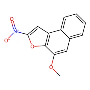 Naphtho(2,1-b)furan, 4-methoxy-2-nitro- structure