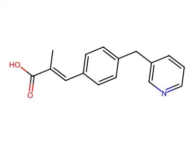 2-Methyl-3-[4-(pyridin-3-ylmethyl)phenyl]prop-2-enoic acid structure