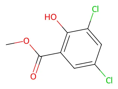 Benzoic acid, 3,5-dichloro-2-hydroxy-, methyl ester structure