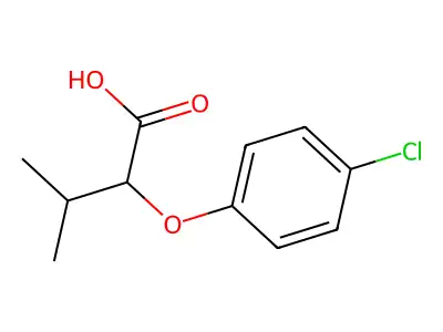 2-(4-Chlorophenoxy)-3-methylbutanoic acid structure