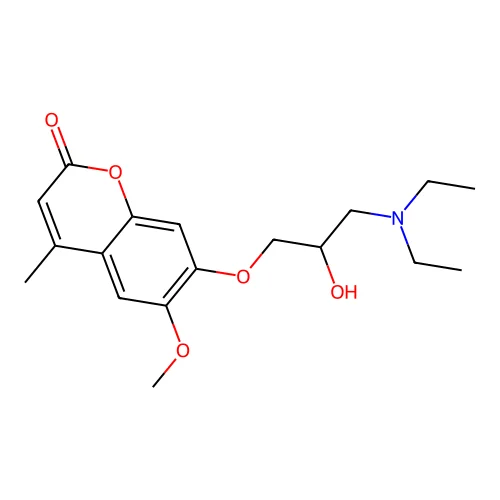 7-[3-(Diethylamino)-2-hydroxypropoxy]-6-methoxy-4-methylchromen-2-one structure