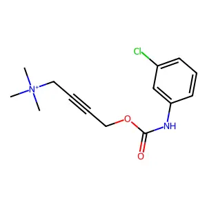 (4-(m-Chlorophenylcarbamoyloxy)-2-butynyl)trimethylammonium structure