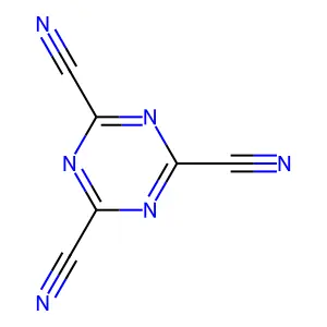 1,3,5-Triazine-2,4,6-tricarbonitrile structure