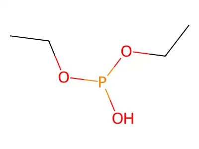 Ethyl phosphite, (C2H5O)2(OH)P structure