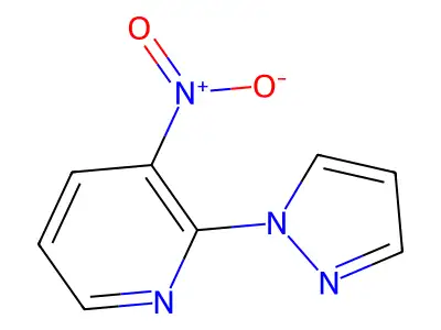 3-nitro-2-(1H-pyrazol-1-yl)pyridine structure