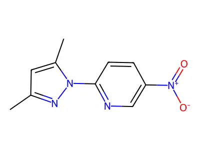 2-(3,5-dimethyl-1H-pyrazol-1-yl)-5-nitropyridine structure