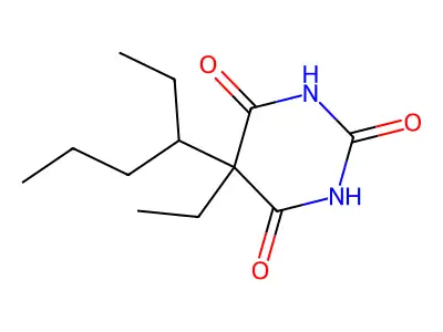 5-Ethyl-5-(1-ethylbutyl)-2,4,6(1H,3H,5H)-pyrimidinetrione structure