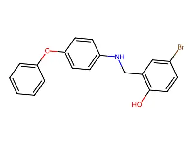 4-Bromo-2-((4-phenoxyanilino)methyl)phenol structure
