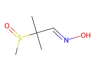 2-Methyl-2-(methylsulfinyl)propionaldehyde oxime structure