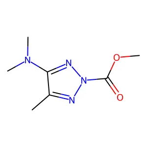 Methyl 4-(dimethylamino)-5-methyl-2H-1,2,3-triazole-2-carboxylate structure