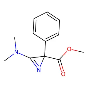 Methyl 3-(dimethylamino)-2-phenyl-2H-azirene-2-carboxylate structure
