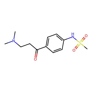 3-(Dimethylamino)-1-{4-[(methylsulfonyl)amino]phenyl}propan-1-one structure