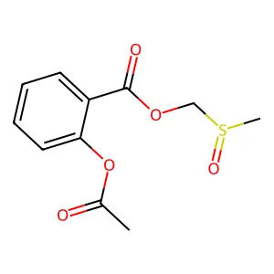 Methylsulfinylmethyl 2-acetoxybenzoate structure