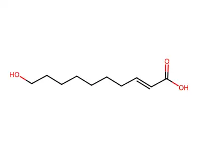 10-Hydroxydec-2-enoic acid structure
