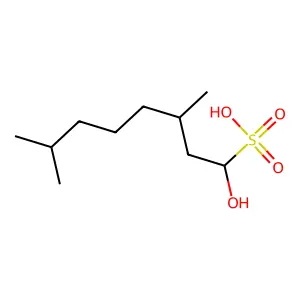 1-Hydroxy-3,7-dimethyl-1-octanesulfonic acid structure