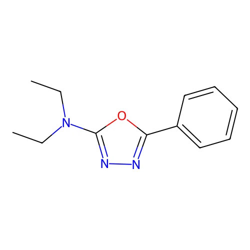 N,N-diethyl-5-phenyl-1,3,4-oxadiazol-2-amine structure