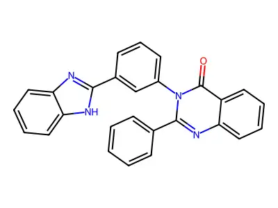 4(3H)-Quinazolinone, 3-(m-(2-benzimidazolyl)phenyl)-2-phenyl- structure