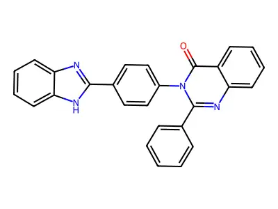 4(3H)-Quinazolinone, 3-(4-(1H-benzimidazol-2-yl)phenyl)-2-phenyl- structure