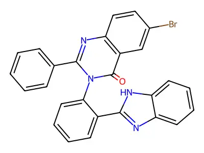 4(3H)-Quinazolinone, 3-(2-(1H-benzimidazol-2-yl)phenyl)-6-bromo-2-phenyl- structure