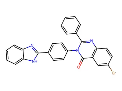 4(3H)-Quinazolinone, 3-(p-(2-benzimidazolyl)phenyl)-6-bromo-2-phenyl- structure