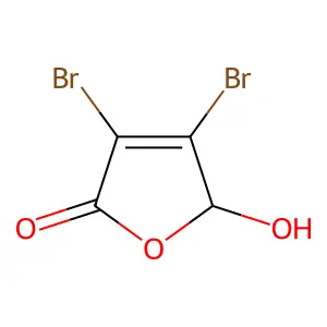 3,4-Dibromo-5-hydroxyfuran-2(5H)-one structure