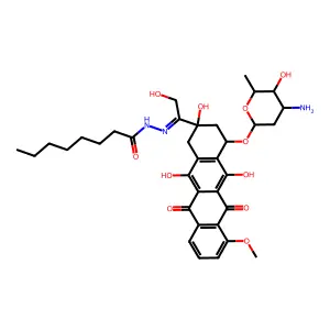 Adriamycin octanoylhydrazone structure