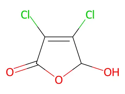 3,4-Dichloro-5-hydroxy-2(5H)-furanone structure