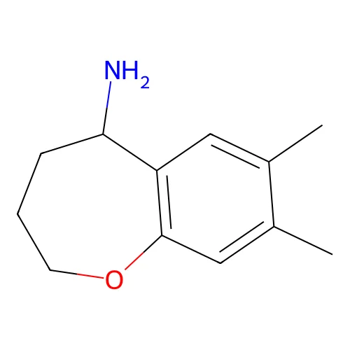 7,8-Dimethyl-2,3,4,5-tetrahydro-1-benzoxepin-5-amine structure