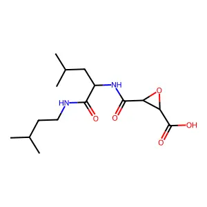 L-trans-Epoxysuccinyl-Leu-3-methylbutylamide structure