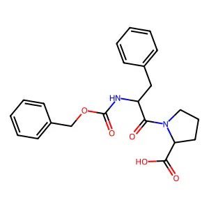 1-(N-((Phenylmethoxy)carbonyl)-L-phenylalanyl)-L-proline structure