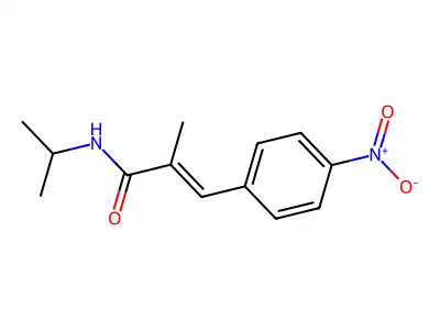 2-methyl-3-(4-nitrophenyl)-N-propan-2-ylprop-2-enamide structure