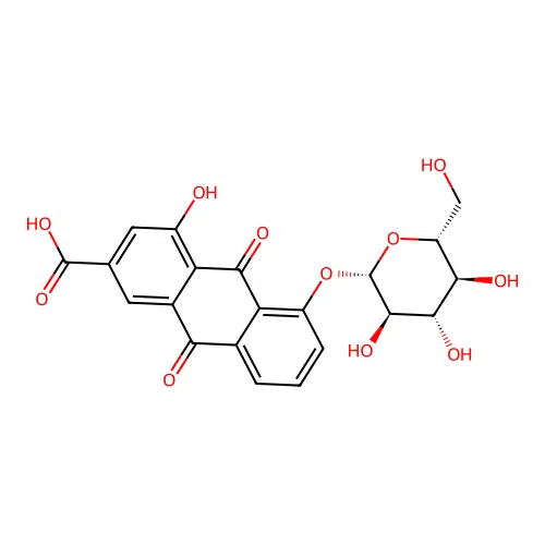 rhein 8-O-beta-D-glucopyranoside structure