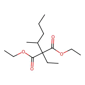 Diethyl ethyl(1-methylbutyl)malonate structure
