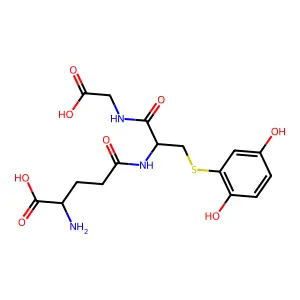 L-gamma-Glutamyl-S-(2,5-dihydroxyphenyl)-L-cysteinylglycine structure
