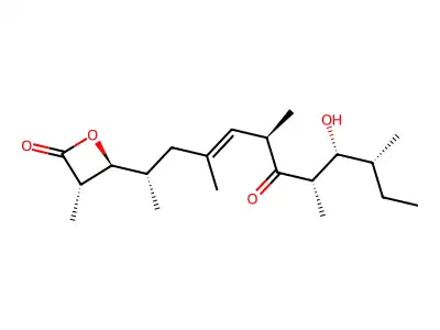 4-(9-Hydroxy-4,6,8,10-tetramethyl-7-oxododec-4-en-2-yl)-3-methyloxetan-2-one structure
