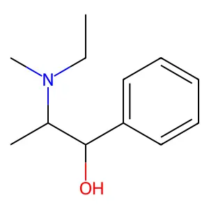 2-Ethylmethylamino-1-phenylpropan-1-ol structure