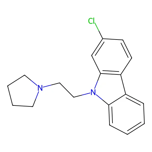 2-Chloro-9-(2-pyrrolidin-1-ylethyl)carbazole structure