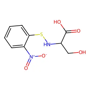 N-((o-Nitrophenyl)thio)-L-serine structure